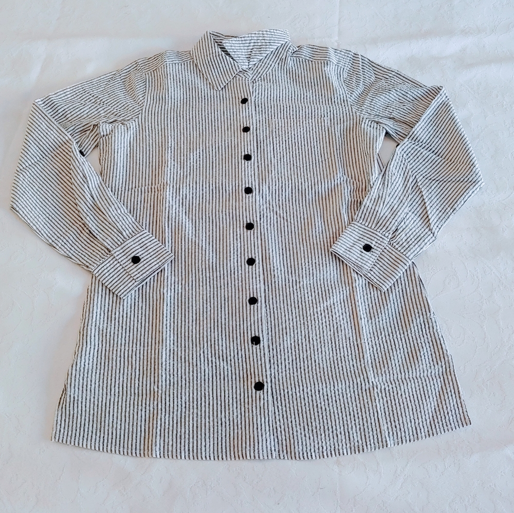 Denim & Company Oversized Button Down Shirt